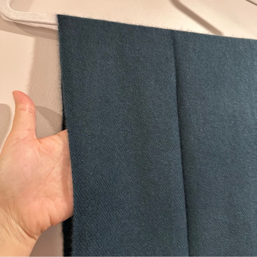 NWT Chyangra Pashmina 100% Pure 4-Ply Cashmere Scarf Handmade Nepal COA- CYAN - Picture 8 of 17